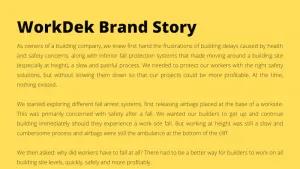 Workdek Brand Story